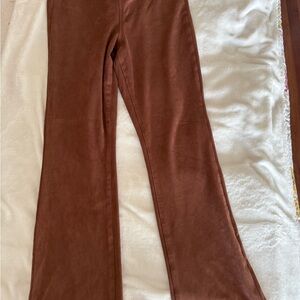 American Eagle Outfitters Rust Velvet Stretch Pants, Flare